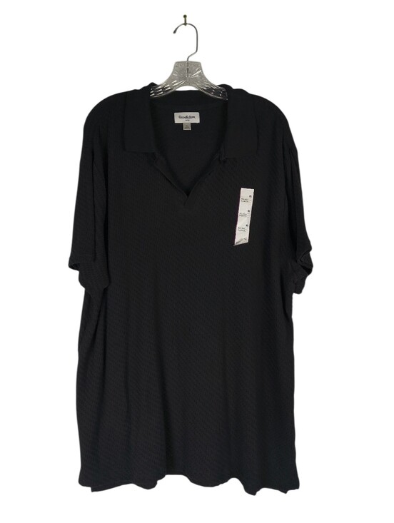 Goodfellow & Co Other - Goodfellow & Co Polo Shirt Mens XL Black Textured Johnny Collar V Neck Casual